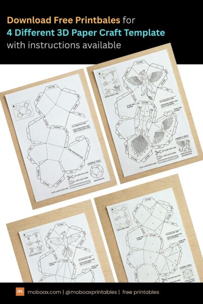 3+ 3D Paper Craft Templates – Free Printable